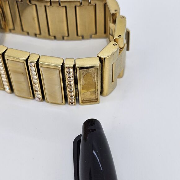 Michael Kors Women's Watch 24MM Gold Dial Gold Bracelet 6" New Battery - Picture 10 of 15